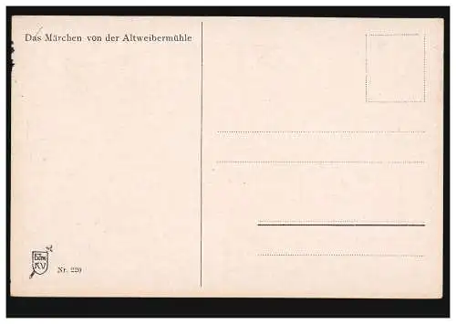 Karikatur-AK Das Märchen von der Altweibermühle, ungebraucht