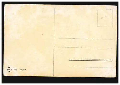 Caricature AK Curiosity Amor Triumph Le couple d'amour sous parasol