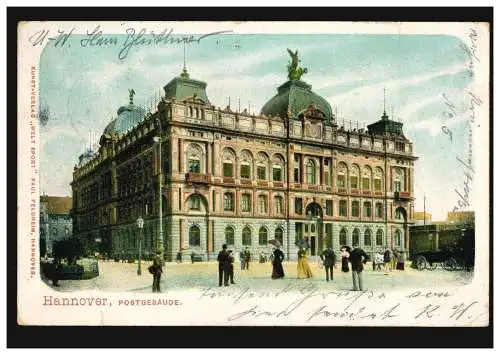 AK Hanovre: Postbahn, NIENBURG (WESER) 10.11.1902 vers GÖTTINGEN 1i 10.11.02.