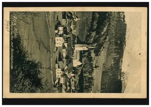 AK Bayrich Allgäu: Ascension avec cor de bœuf, poste de terrain OCTOBRE 26.8.1915