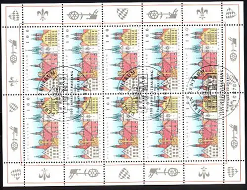 1910 Straubing - 10er-Bogen ESSt