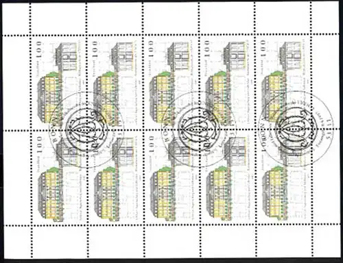 1913 Bruhl - Bogen de 10 à cachet spécial de premier jour ESSt