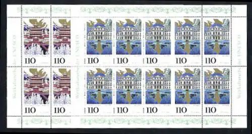 2007-2008 Residenz Würzburg et Chengde - 10ème ensemble de bogen ** post-fraîchissement / MNH