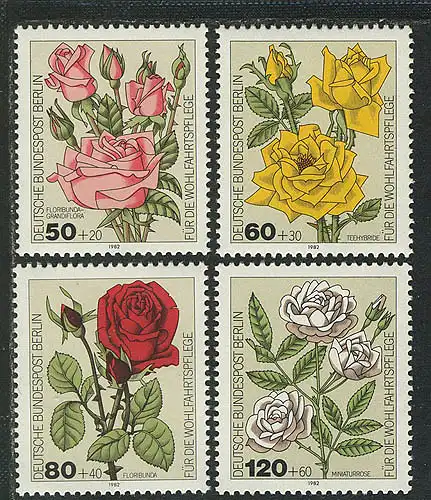 680-683 Wofa Gartenrosen 1982, Satz **