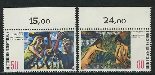 678-679 Peinture moderne Pechstein / Mueller, Oberrand, set **