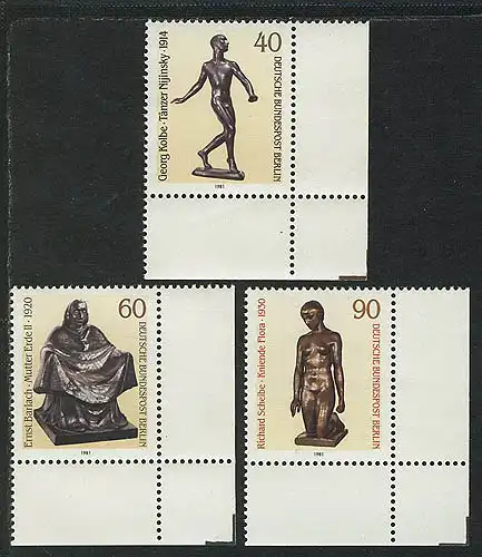 655-657 sculptures 1981, coin et ensemble **