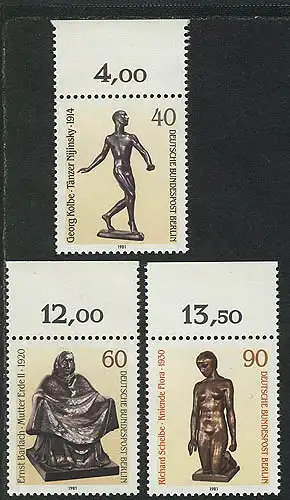 655-657 Sculptures 1981, Oberrand, Set **