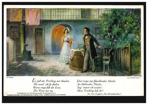 Liebes-AK Singspiel Das Dreimäderlhaus: Mein Frühling bis du, ungebraucht