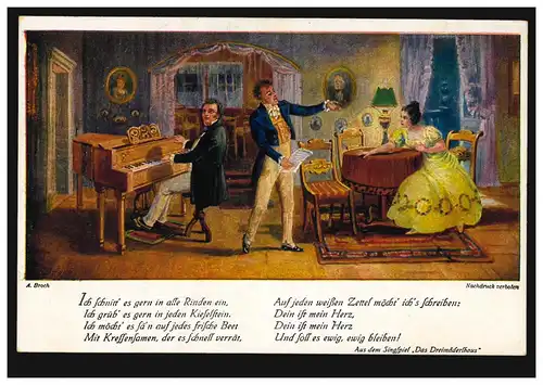 Jeu de chant d'amour-AK La maison des Treize: chanter avec piano, inutile