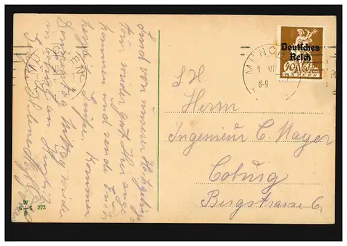 Caricature-AK Au sommet de la montagne: Il est atteint! transporté vers 1920