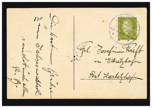 Caricature-AK Manque de couvercle: Presque - entrée SIBRATSHORFEN 31.12.32