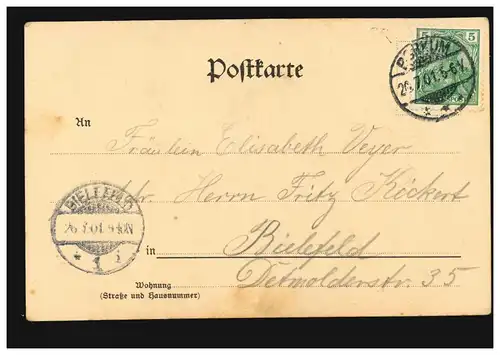 Caricature-AK Le regard à travers le trou de serrure .... peut être douloureux!