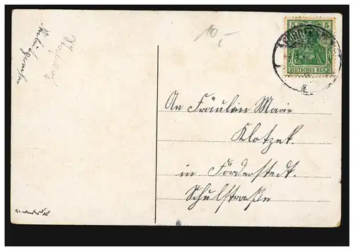 Caricature-AK Dans le lit: Femme, calme tes larmes, ton tendon est vain!