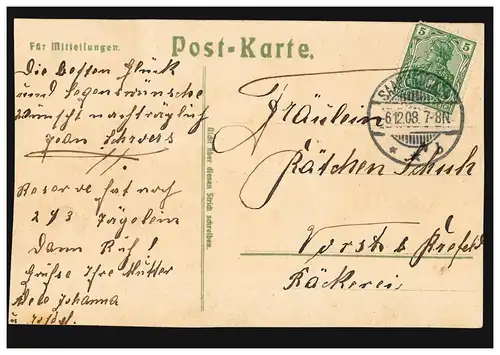 Karikatur-AK Denn die Reserve spielt den Schlauen. SAARBRÜCKEN 6.12.1908