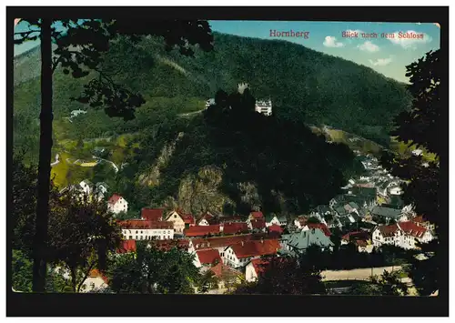 AK Hornberg: Panorama, 24.2.1915 BS Femmes-Association-Hôpital Schwarzwaldbahn