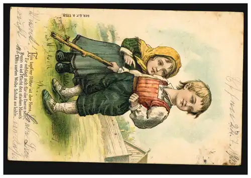 Enfants-AK Village: Un chevalier courageux est le Hans, ... ESSEN 21.7.1903
