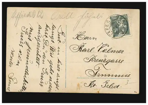 Liebes-AK Seemannslos: Liebespaar beim Abschied, PFÄFERS DORF 10.5.1920