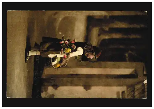 Photo AK Enfants conte de fées Capeau rouge avec panier, coloré, INKWIL 6.9.1916