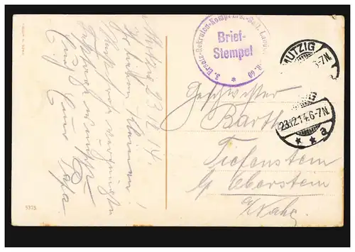 Feldpost BS 3. Ersatz-Rekruten-Komp. Ers. Batl. Landwehr-Inf.-Regt. 60, 23.12.14