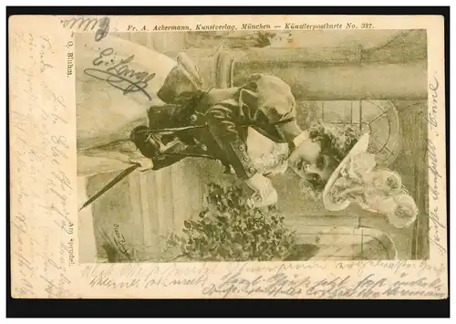 AK Oscar Bluhm: Au Sprudel, BARMEN 12.12.1898, après ISARLOHN 12/12/98