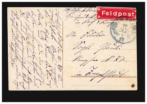 Foto-AK Es freu´n sich alle Engelein per Feldpost aus FÜRTH / BAYERN 17.12.1917