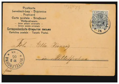 AK Paysage d'hiver avec des fleurs et des poèmes Sonner Par la montagne et la vallée ..., 1905