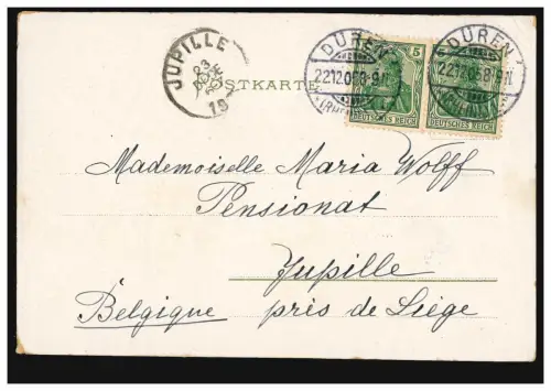 AK Winteridylle avec des oiseaux, poème Dehors, il fait froid, où le vent du nord souffle...