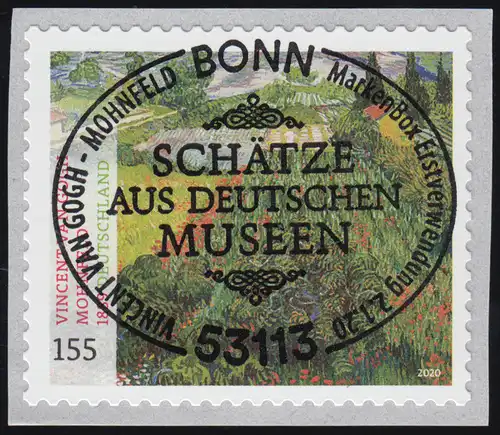 3519 Vincent van Gogh, sk aus 100er mit UNGERADER Nummer, EV-O Bonn 2.1.2020