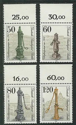 689-692 Straßenpumpen 1983, Oberrand, Satz **