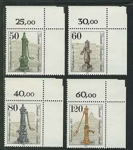 689-692 Pompes routières 1983, coin o.r.