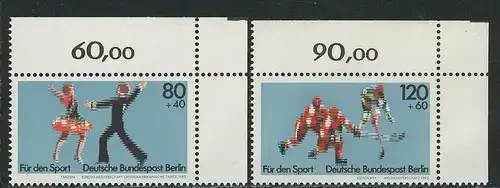 698-699 Sporthilfe 1983, Ecke o.r. Satz **