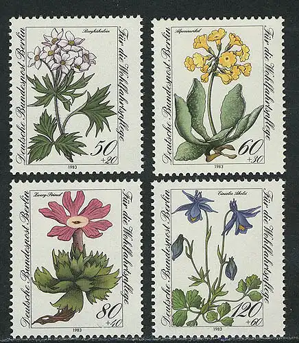 703-706 Wofa Fleurs alpines 1983, phrase **