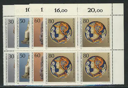 708-711 Kunstschätze 1984, E-Vbl o.r. Satz **