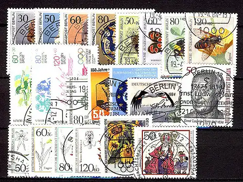 708-729 Berlin-Ange 1984 complet, cacheté