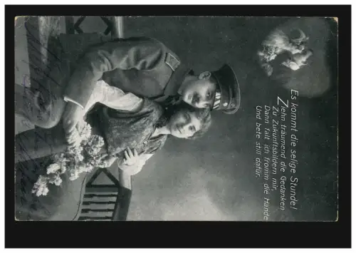 AK Es kommt die selige Stunde! Feldpost BS Bauleitung 63 Feldpoststation 406 