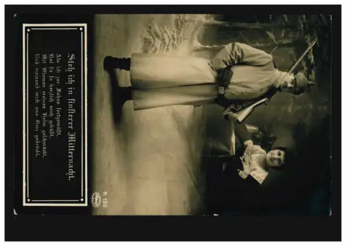 AK Steh ich in finsterer Mitternacht, Verlag Amag K 133, Feldpost 20.2.1915