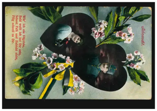 AK Désir: Si j'étais un oiseau ..., carte postale de champ HAMELN 13.12.1915