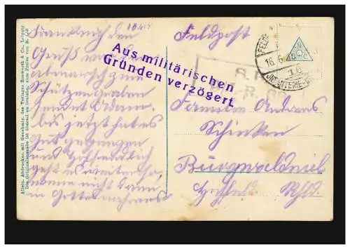 AK Stolzenfels am Rhein Le départ, le courrier de champ retarde BS 9. I.R. 68 - 16.6.15