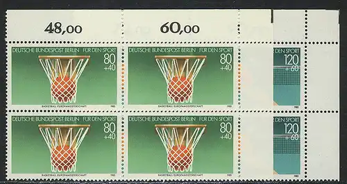 732-733 Sporthilfe 1985, E-Vbl o.r. Satz **