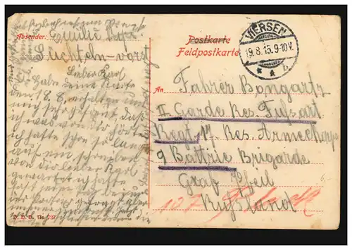 AK Frau mit Blumen: Ewig Dein! Eisernes Kreuz, VIERSEN 19.8.1915 