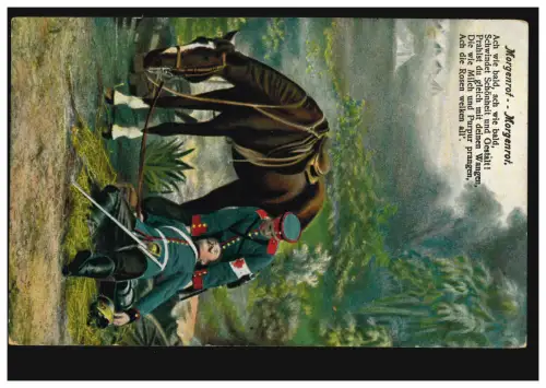 AK Morgenrot-Rose ambulancier aide les blessés posté de champ HANNOVER-LINDEN 1915