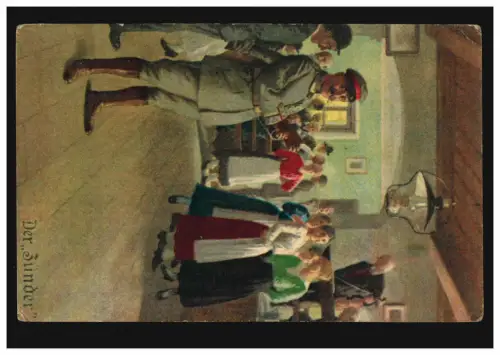 Caricature-AK Toujours Professionnel: Le Détonateur, Poste de Champ avec BS 12.11.1917