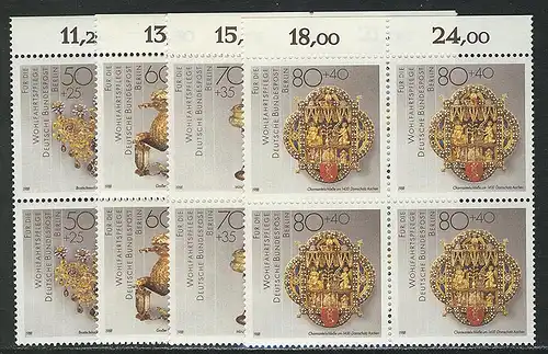 818-821 Wofa Schmiedekunst 1988, OR-Vbl Satz **