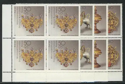 818-821 Wofa Schmiedekunst 1988, E-Vbl. u.l. Satz **