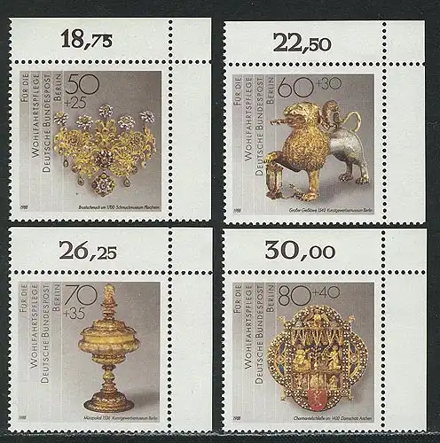 818-821 Wofa Schmiedekunst 1988, Ecke o.r. Satz **