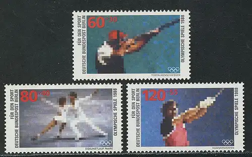 801-803 Aide sportive Olympiades 1988, série post-frais