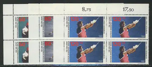 801-803 Sporthilfe Olympiade 1988, E-Vbl. o.l. Satz **