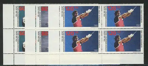 801-803 Sporthilfe Olympiade 1988, E-Vbl. u.l. Satz **