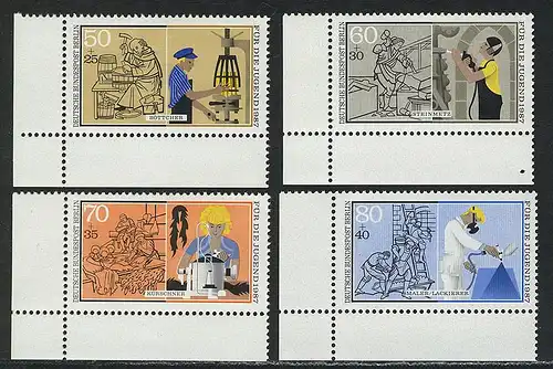 780-783 Jugend Handwerksberufe 1987, Ecke u.l. Satz **