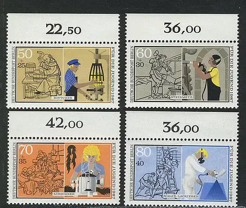 780-783 Jeunes métiers de l'artisanat 1987, Oberrand, phrase **